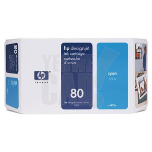 HP 80 - C4846A - Cartouche d'encre - 1 x cyan - 350 ml