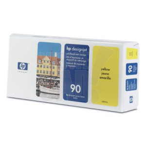 HP 90 - C5057A - Tête d'impression et dispositif de nettoyage - 1 x jaune