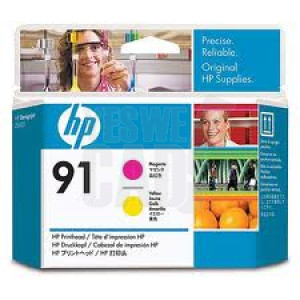 HP 91 - C9461A - Têtes d'impression - 1 x magenta et 1 x jaune