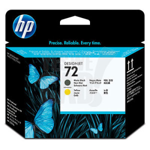 HP 72 - C9384A - Têtes d'impression - 1 x noir mat et 1 x jaune