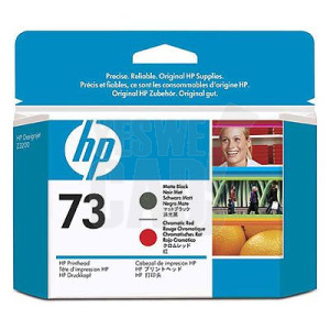 HP 73 - CD949A - Têtes d'impression - 1 x noir mat et 1 x rouge chromatique