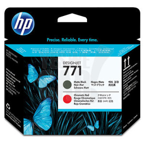 HP 771 - CE017A - Têtes d'impression - 1 x noir mat et 1 x rouge chromatique