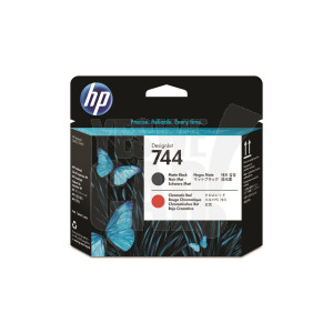 Tête d'impression DesignJet HP 744 noir mat et rouge chromatique