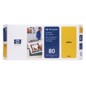 HP 80 - C4823A - Tête d'impression et dispositif de nettoyage - 1 x jaune